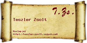 Teszler Zsolt névjegykártya